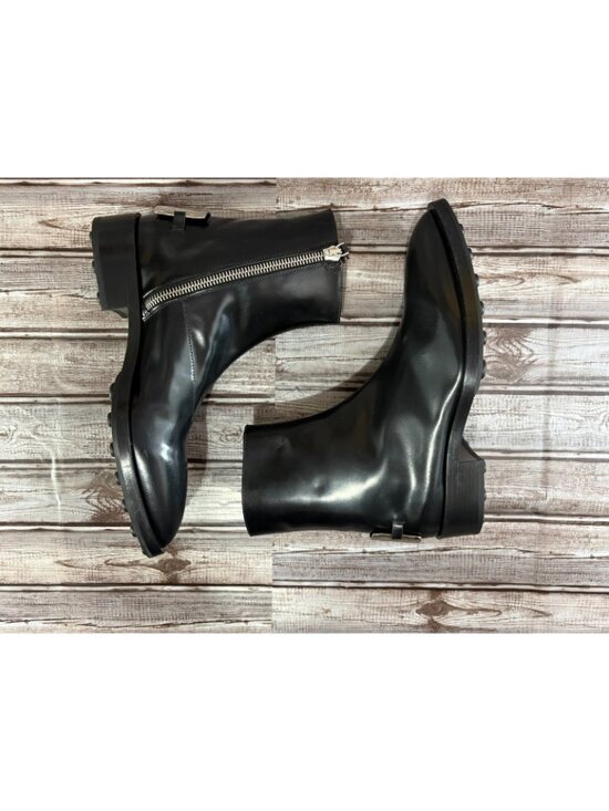 Jil Sander Logo plaque Spazzolato Leather ankle boots sz 39 US 6.5 New $1449 main image 5
